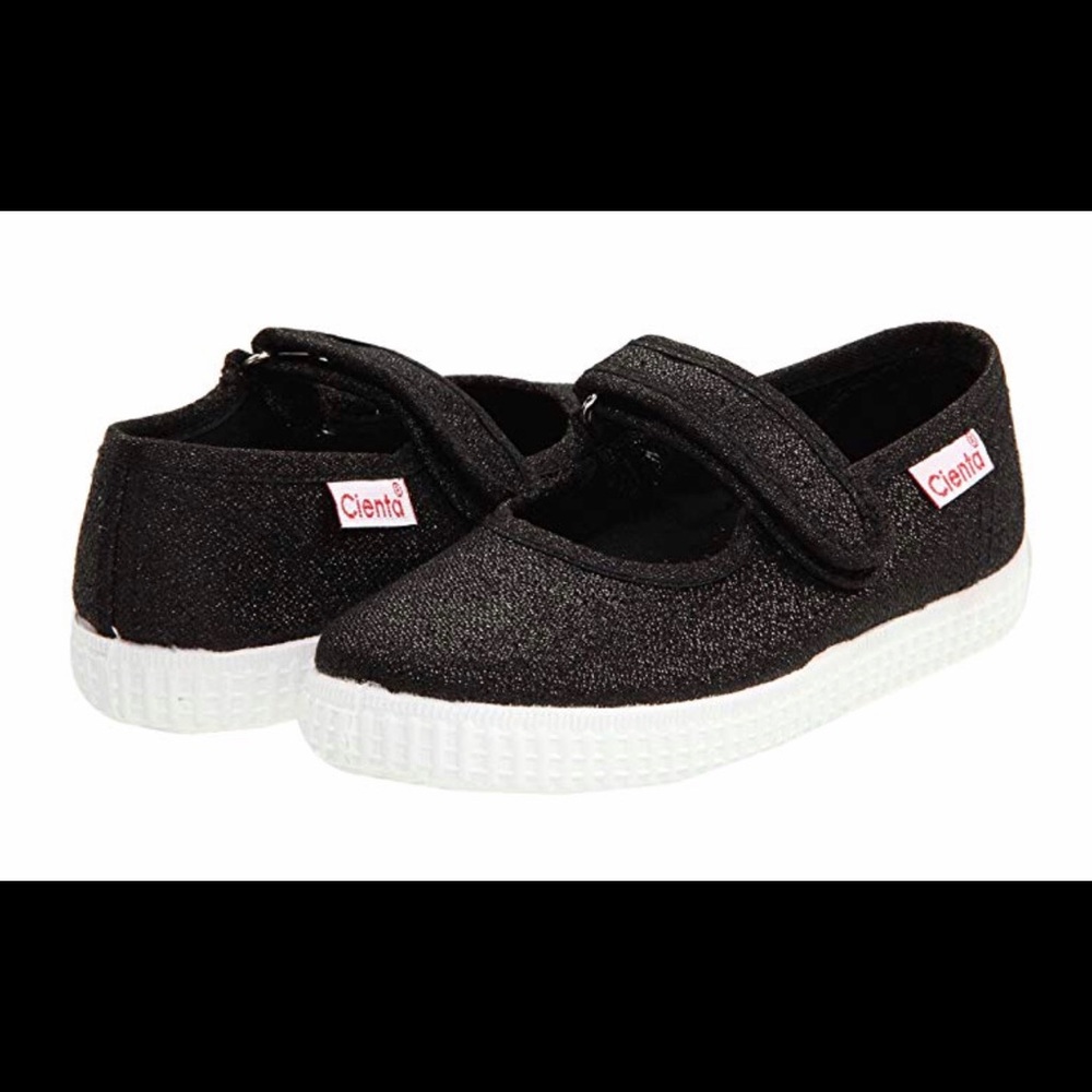 Black Glitter Maryjane Cienta Sneaker